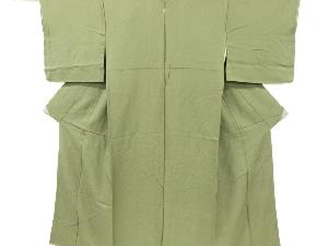 リサイクル　織り柄一つ紋色無地着物